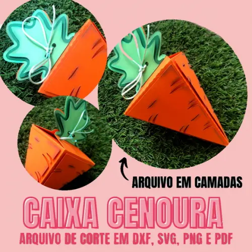 Arquivo Corte Caixa Cenoura Páscoa