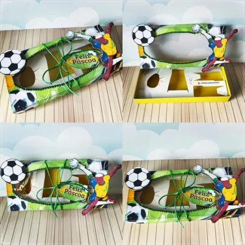 Arquivo Corte Caixa Confeiteiro Futebol