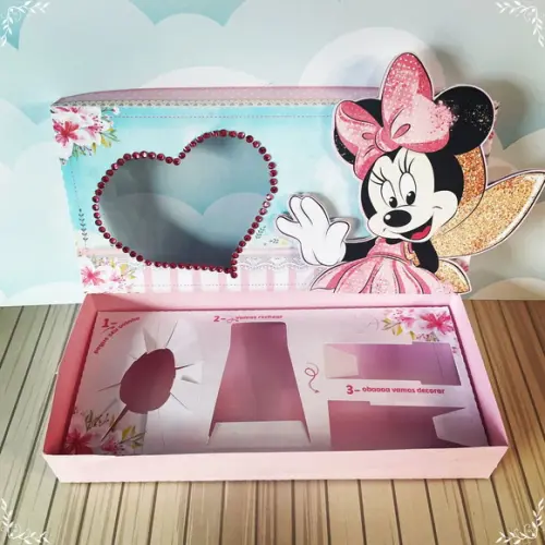 Arquivo Corte Caixa Confeiteiro Minnie