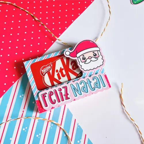 Arquivo Corte Caixa Kit Kat Natal