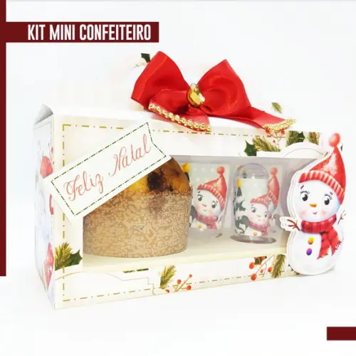 ARQUIVO CORTE CAIXA MINI CONFEITEIRO NATAL