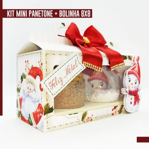 ARQUIVO CORTE CAIXA MINI PANETONE NATAL