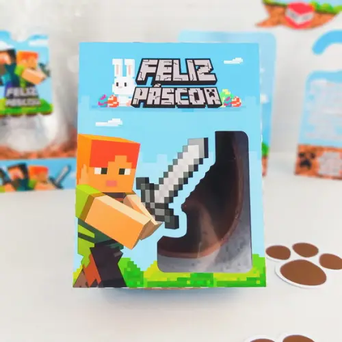 ARQUIVO CORTE CAIXA OVO COLHER MINECRAFT