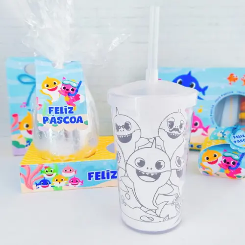 ARQUIVO CORTE CAIXA OVO KIT PINTURA BABY SHARK
