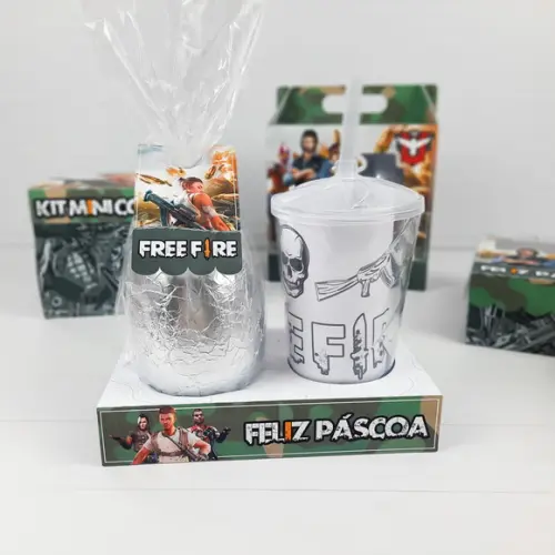 ARQUIVO CORTE CAIXA OVO KIT PINTURA FREE FIRE