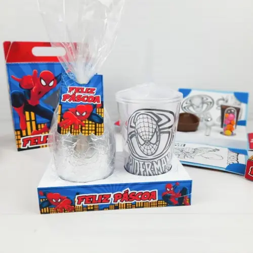 ARQUIVO CORTE CAIXA OVO KIT PINTURA HOMEM ARANHA