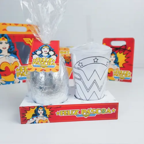 ARQUIVO CORTE CAIXA OVO KIT PINTURA MULHER MARAVILHA