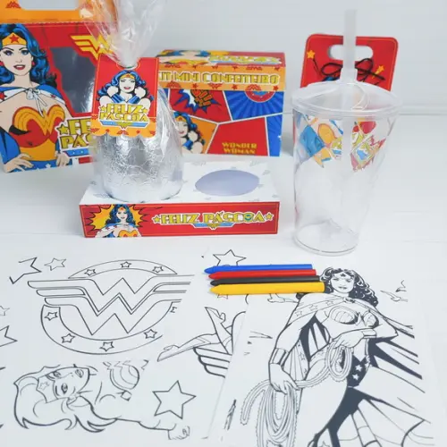ARQUIVO CORTE CAIXA OVO KIT PINTURA MULHER MARAVILHA