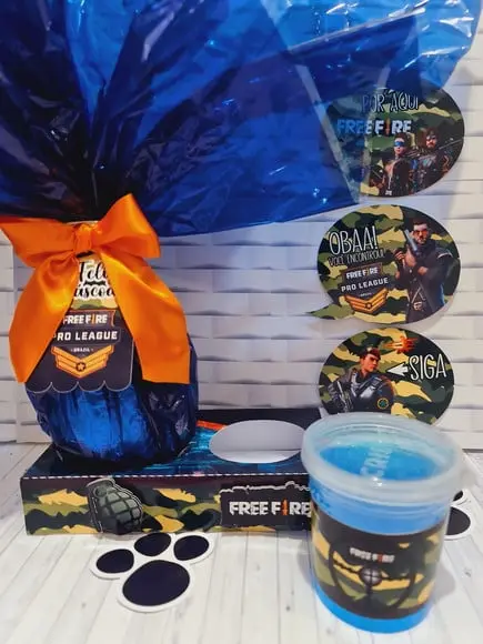 ARQUIVO CORTE CAIXA OVO KIT SLIME FREE FIRE