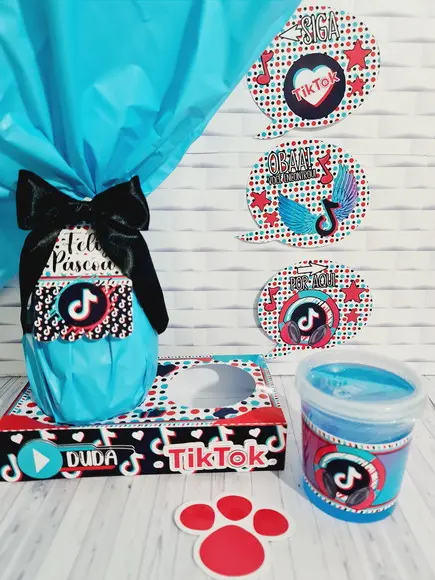 ARQUIVO CORTE CAIXA OVO KIT SLIME TIK TOK