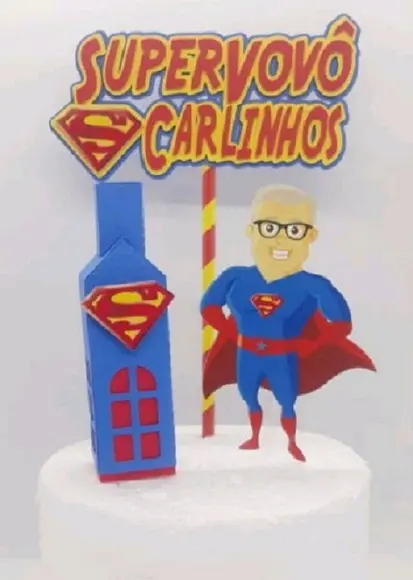 Arquivo Corte Topo de Bolo Vô Super Heroi