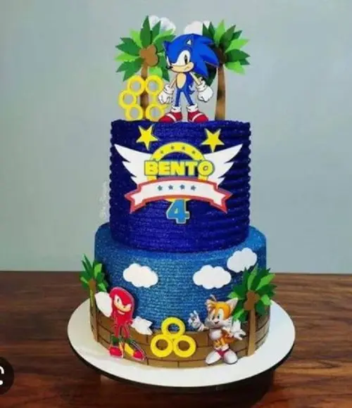 Arquivo Corte Topo de Bolo Sonic