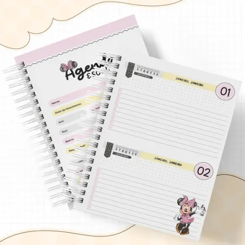 Arquivo Digital Agenda Escolar Minnie 2022