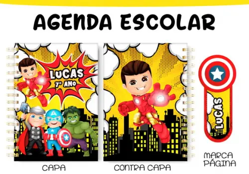 Arquivo Digital Agenda Escolar Vingadores