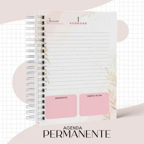 Arquivo Digital Agenda Floral Rosa 2022