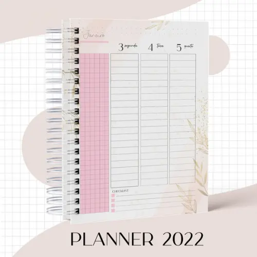 Arquivo Digital Agenda Floral Rosa 2022