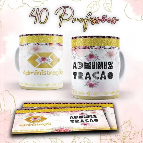 Arquivo Digital Arte Caneca 40 Profissões