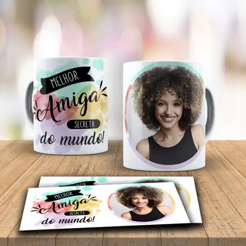 Arquivo Digital Arte Caneca Amigo Secreto