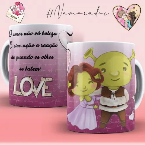 Arquivo Digital Arte Caneca Desenho Dia dos Namorados