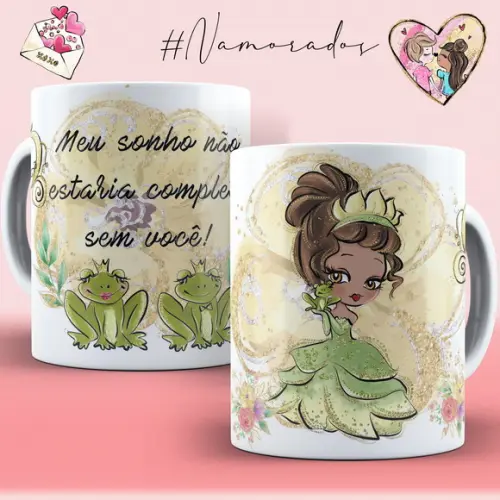 Arquivo Digital Arte Caneca Desenho Dia dos Namorados