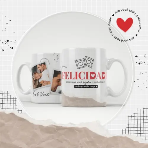 Arquivo Digital Arte Caneca Dia dos Namorados