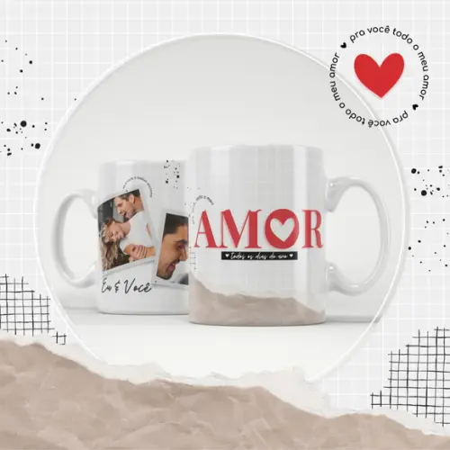 Arquivo Digital Arte Caneca Dia dos Namorados