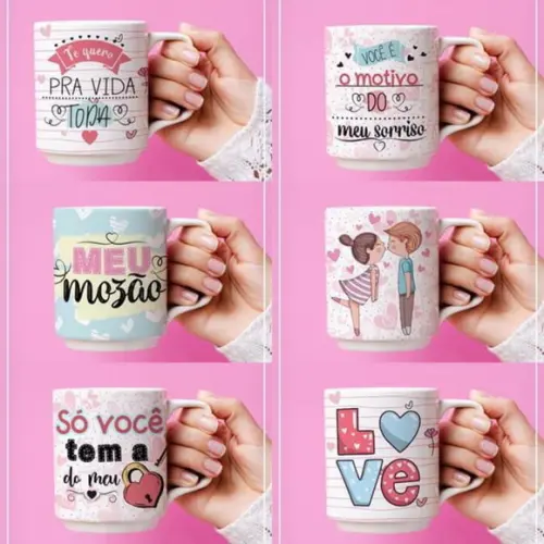 Arquivo Digital Arte Caneca Dia dos Namorados