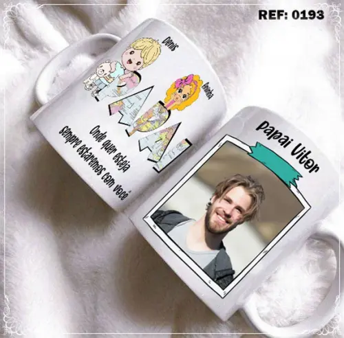 Arquivo Digital Arte Caneca e Camiseta Dia dos Pais