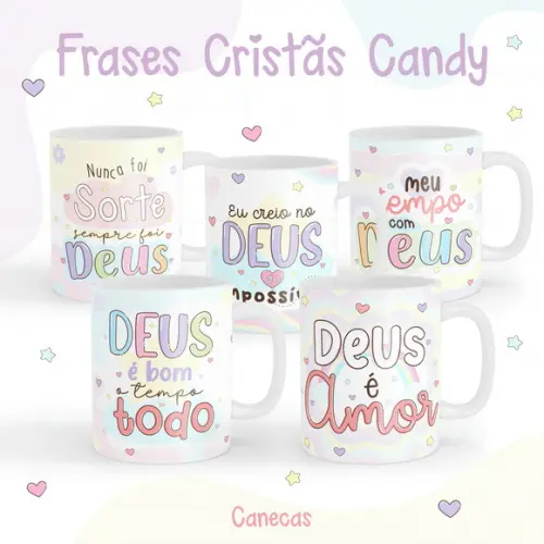 Arquivo Digital Arte Caneca Frases Deus