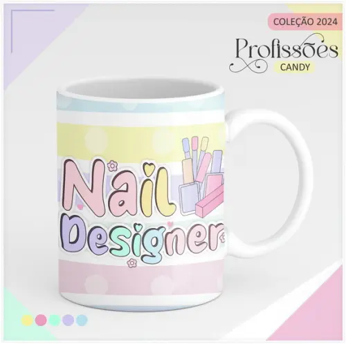 Arquivo Digital Arte Caneca Nail Designer