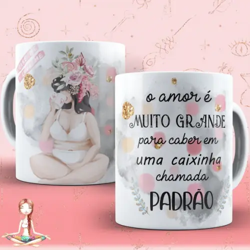 Arquivo Digital Arte Caneca Menina frases