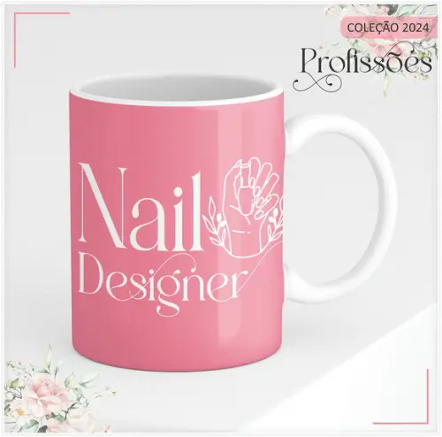 Arquivo Digital Arte Caneca Nail Designer