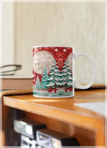 Arquivo Digital Arte Caneca Natal