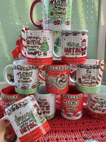Arquivo Digital Arte Caneca Natal