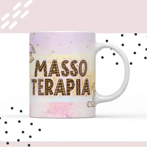 Arquivo Digital Arte Caneca Profissão Massoterapia
