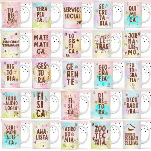 Arquivo Digital Arte Caneca Profissão