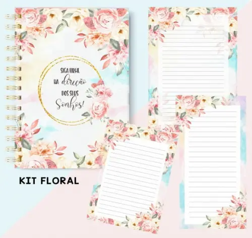 Arquivo Digital Bloco anotação Flores