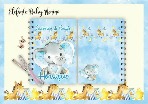 Arquivo Digital Bloco anotação Elefante Baby