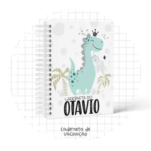 ARQUIVO DIGITAL CADERNETA VACINA DINOSSAURO MENINO