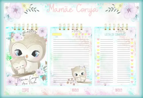 Arquivo Digital Caderno Compras Mãe Coruja