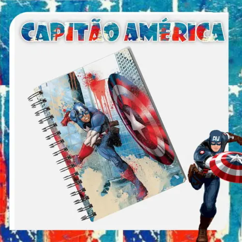 Arquivo Digital Capa Caderno Capitão América