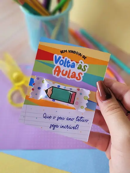 Arquivo Digital Cartão Bala Volta as Aulas