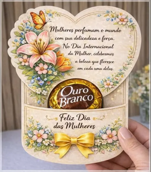 Arquivo Digital Cartão Bombom Dia das Mulheres
