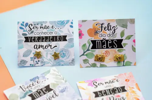 Arquivo Digital Cartão Brinco Dia das Mães