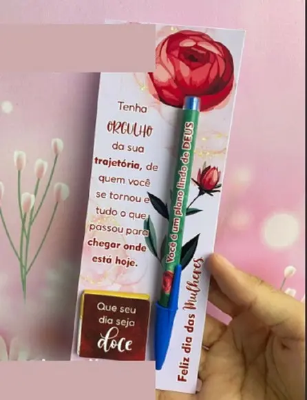 Arquivo Digital Cartão Lápis Dia das Mulheres