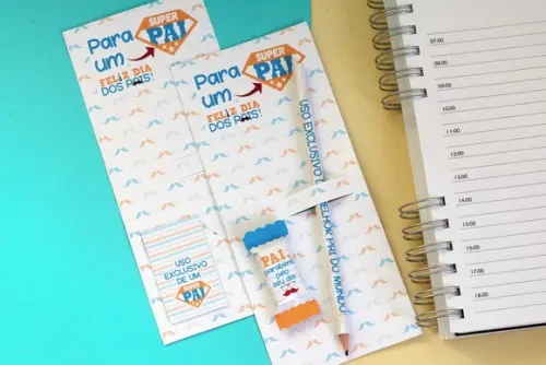Arquivo Digital Cartão Lápis Dia dos Pais