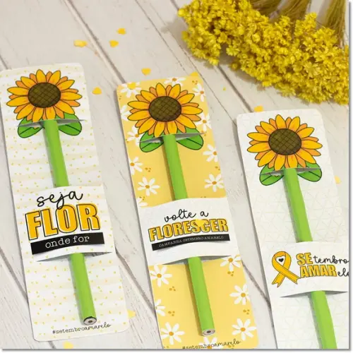 Arquivo Digital Cartão Lápis Setembro Amarelo