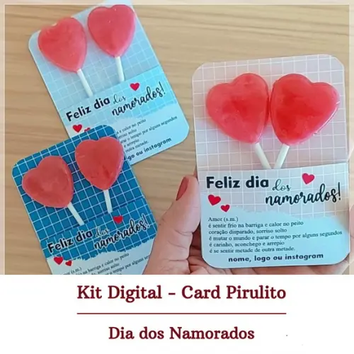 Arquivo Digital Cartão Pirulito Dia dos Namorados