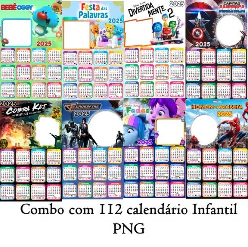 Arquivo Digital Combo 112 Calendário 2025