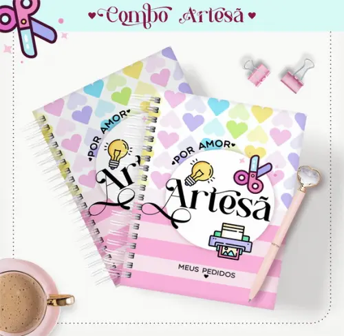 Arquivo Digital Combo Agenda + Caneca Artesã